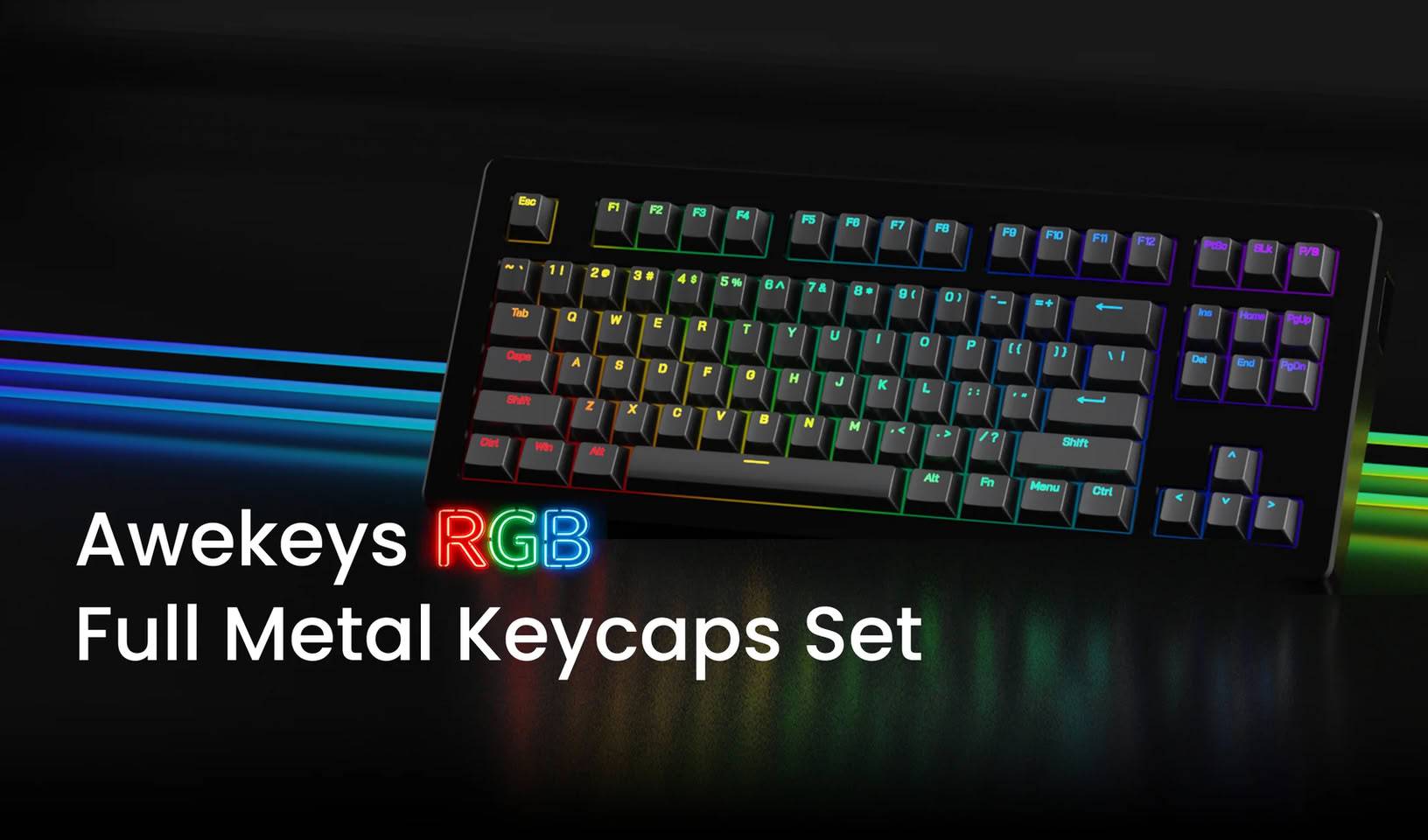 Awekeys Bikin Keycap Metal yang Tembus RGB, Tapi Harganya Mahal
