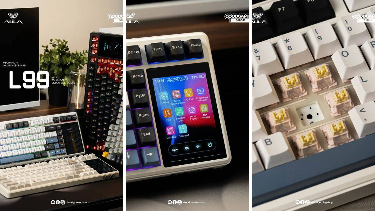 Aula L99: Keyboard 75% yang Jadi ‘Serba Bisa’ Berkat Layar Multifungsi