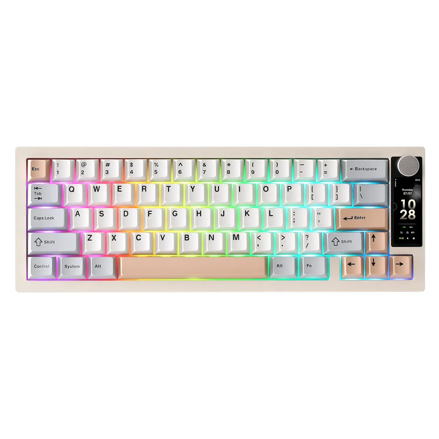 Yunzii IF68: Keyboard 65% Wireless dengan Layar TFT & Baterai 8000mAh