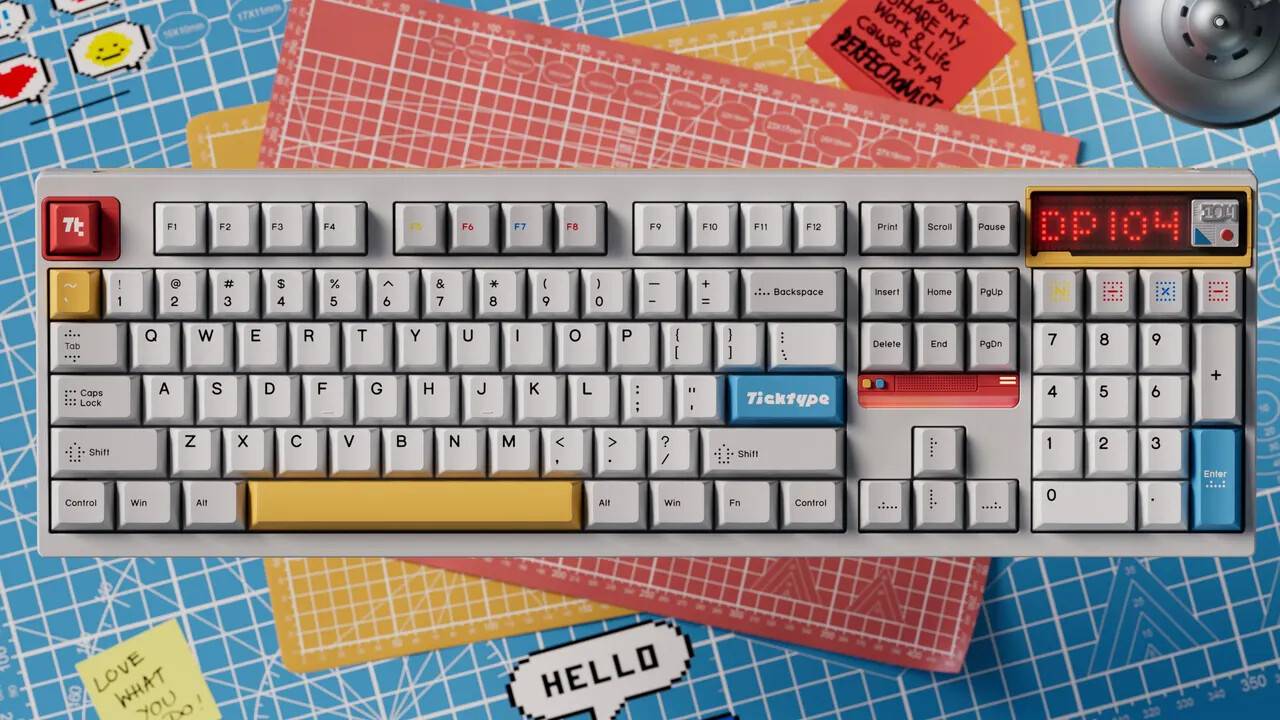 Ticktype DP104: Keyboard Retro Premium Buat Full-Size Gang!